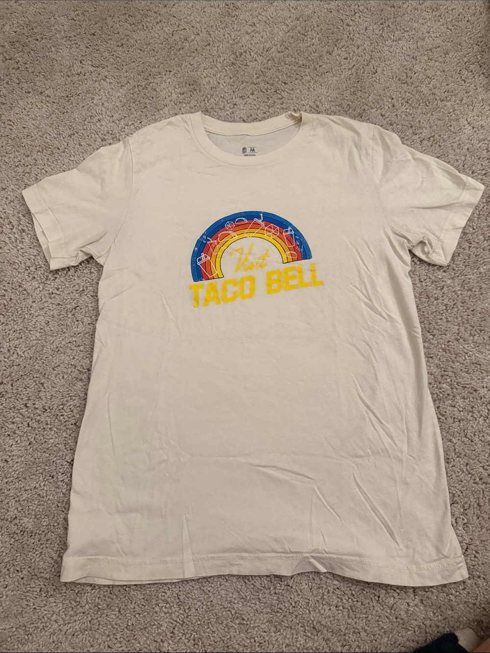 *BOGO* Taco Bell Logo Graphic Tee in cream